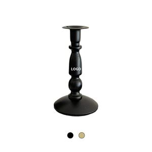 Metal Elegant Decorative Matte <b>Black</b> Skinny Taper <b>Candlestick</b> Holder Multi-functional for Home Hotel - Product Image 1