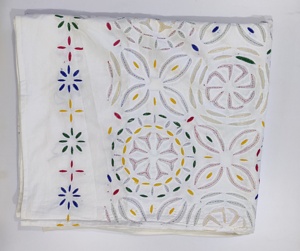 Elegante aplique indio corte mesa de trabajo cubierta algodón corte trabajo Kantha edredón colcha Cutwork manta ropa de cama tiro sofá Decoración - Product Image 2