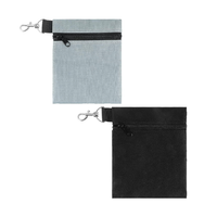 Organisateur d'accessoires de golf imperméable pour tees, balles, sac à balles de golf, sac à tees de golf, pochette zippée avec clip en métal