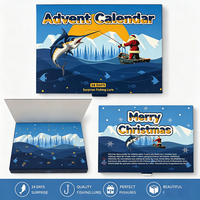 Mainan Promosi Kalender Advent Natal 24 Hari Hitung Mundur Kotak Misteri Umpan Pancing Dekorasi Kotak Kejutan Nelayan Hadiah Kotak Misteri