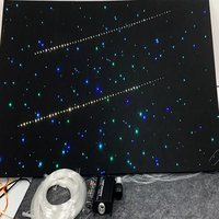 Panneaux de lumière de ciel étoilé à fibre optique Plafonniers étoilés Twinkle RGBW Starlight Shooting Star Télécommande pour cinéma mariage