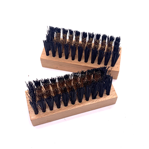 Tùy Chỉnh Da Lộn Tay Cầm Bằng Gỗ Dây Đồng Giày Bàn Chải Dễ Dàng Để Làm Sạch Khử Trùng Mạnh Mẽ - Product Image 5