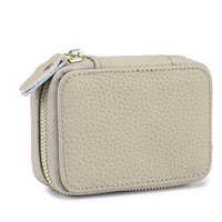 Nouveau Mini sac de rouge à lèvres en cuir avec miroir peau de vache dames maquillage sac de rangement changement pièce casque sac femme