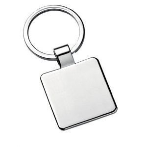 Portachiavi in acciaio inossidabile con placca quadrata in metallo per chiavi e accessori - Product Image 1