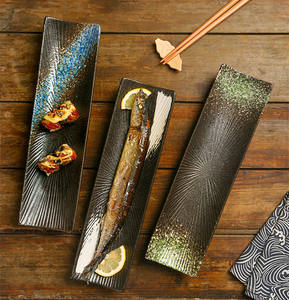 Platos Largos Japoneses para Cena, Ecológicos, de Cerámica, Elegantes y de Lujo, Rectangulares, para Servir Sushi en Restaurantes - Product Image 6