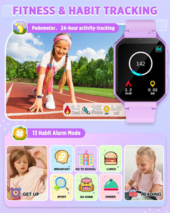 สมาร์ทวอทช์สำหรับเด็กพร้อมเกม <span class=keywords><strong>26</strong></span> เกม กล้องถ่ายรูป เครื่องเล่นเพลง แสดงเวลา บันทึกวิดีโอและเสียง ของเล่นสำหรับเด็กชายอายุ 3-12 ปี - Product Image 4