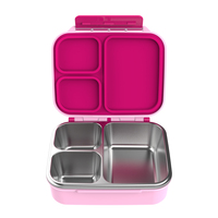 Contenedor de Alimentos Portátil y Reutilizable, Lonchera de Acero Inoxidable para Niños, Diseño Bonito, Etiqueta con Nombre, Asa, Caja Bento