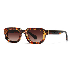 Custom Logo 2026 Vintage <b>Men</b> Women Narrow Punk Sun Glasses UV400 Small Frame <b>Square</b> <b>Sunglasses</b> - Product Image 3
