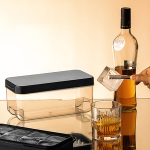 <span class=keywords><strong>New</strong></span> Ice Cube lưới xách tay Ice Maker linh hoạt Silicone Ice Cube khay khuôn mẫu với có thể tháo rời nắp cho whisky - Product Image 2