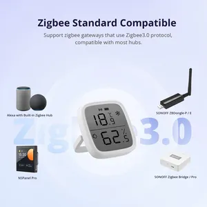 Capteur d'humidité et de température intelligent SONOFF SNZB-02D Zigbee avec écran LCD, fonctionne avec <span class=keywords><strong>Alexa</strong></span> et Google Home via un hub Zigbee - Product Image 4