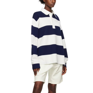 <span class=keywords><strong>Polo</strong></span> à manches longues en sergé brodé avec logo personnalisé de haute qualité pour femmes - Product Image 3
