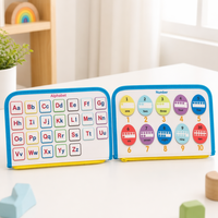 Tableau d'apprentissage Montessori portable en feutre pour tout-petits, planche sensorielle éducative pour les voyages et les jeux de motricité fine
