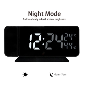 Chất lượng tốt Led ba màu chuyển đổi kỹ thuật số chiếu đồng hồ báo thức trang trí máy tính để bàn đồng hồ điện tử - Product Image 3