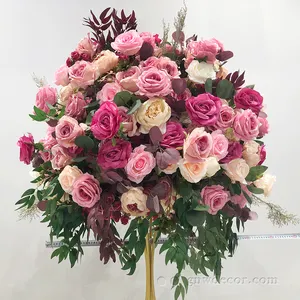 結婚式用品人工装飾フラワーアレンジメント結婚式の背景造花センターピース