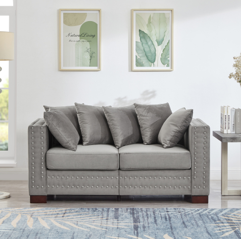 Gris + Velours + 2 places
