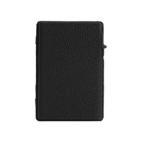 Tarjetero Pop-up Personalizable con Bloqueo RFID Antirrobo, Correa Elástica, Cartera Delgada de Cuero Genuino para Tarjetas de Crédito