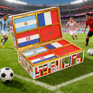 22 Piezas de Decoración para el Hogar, Artículos Coleccionables para Fanáticos <span class=keywords><strong>del</strong></span> Fútbol, Marco <span class=keywords><strong>con</strong></span> el Marcador de la Final de la Copa <span class=keywords><strong>Mundial</strong></span> de Fútbol de 1930-202, Recuerdo - Product Image 1