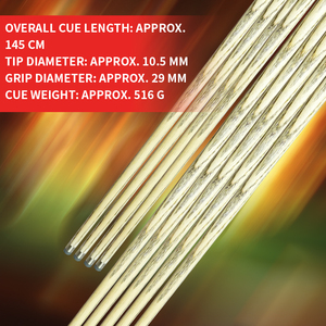 ASRB CUETK04 Stecca da Biliardo Leggera e Resistente in Acero da 145 cm, per Biliardo a Nove Palle, Alta Qualità, in Frassino e Ebano, Giunto Singolo in Acciaio Inossidabile, 20 oz, <span class=keywords><strong>Ronnie</strong></span> - Product Image 4