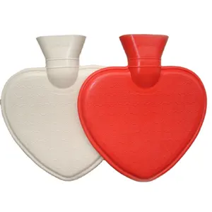 Bottiglia di acqua calda in gomma a forma di cuore da 1000ml Design unico per Comfort e calore