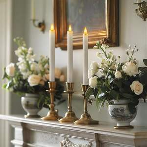 LANJO 6 bougies LED rechargeables sans flamme avec base de charge et télécommande avec minuterie pour centres de table de mariage - Product Image 4