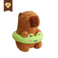 Porte-clés en peluche Capybara mignon et doux en coton de 12 cm pour machine à griffes, cadeau et vente en gros