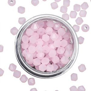 Perles en verre cristal bicones facettées roses AB de 3 mm, perles en vrac pour la fabrication de bracelets, colliers et bijoux DIY - Product Image 1