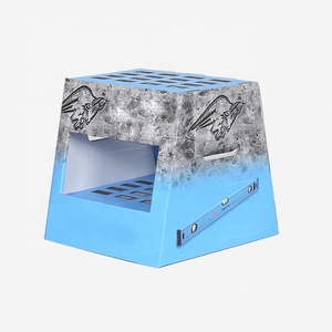 Giá Trưng Bày Sàn Các Tông Bán Lẻ Theo Yêu Cầu Có Lỗ Dụng Cụ Kệ Trưng Bày Pallet Logo In Màu Xanh Dương Lượn Sóng - Product Image 2