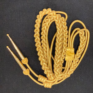 Alee Impex OEM Aiguillettes Puntas doradas Cordones de hombro Cordón Fourragere para uniformes de vestir Hecho Aglet de goma Modelo - Product Image 6