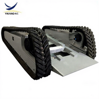 Kustom baru karet jalur undercarriage untuk crawler mesin hidrolik pemadam api robot dari produsen Cina Zhenjiang Yijiang