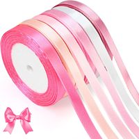 Ruban en satin uni, ruban en polyester, ruban uni résistant aux taches, pour gâteau de mariage, emballage cadeau