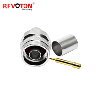 Konektor Crimp RF Coax Tipe Macho untuk Kabel Koaksial Seri LMR400 RG8 RG213 RG214 7D-FB 400