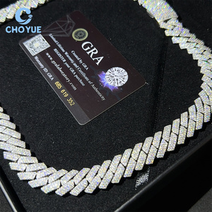 925 Sterling Silver VVS Moissanite Diamond 15MM <b>Iced</b> <b>Out</b> Cuban Link <b>Chain</b> Buss Down Hip Hop Hip Hop Jewelry Necklace - Product Image 2
