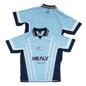 Camiseta de Fútbol Retro con Rayas Verticales, Simple y Elegante, Cuello Redondo, Manga Corta, Transpirable y de Secado Rápido - Product Image 1