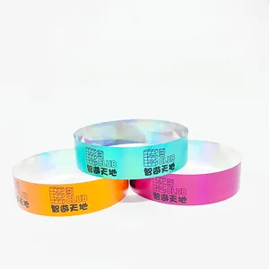 Factory Promotional Customized Personalized Event Tyvek Bracelets Cheap Paper Laser Bangles Vip Wristband