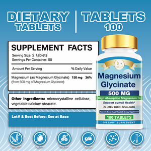 DUOZI Glycinate de magnésium 500 MG Comprimés Haute absorption Soutient la santé des os et des articulations 100 comprimés Complément alimentaire - Product Image 6