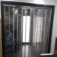 Portes pliantes accordéon en polycarbonate, directement de l'usine, pour patio et entrée principale, avec moustiquaires, surface finie