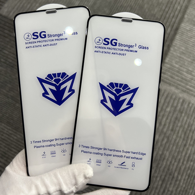 SG Strong3 Glass Warrior Tempered Glass Anti Static Dust-proof Screen Protector for iPhone 15 Pro Max