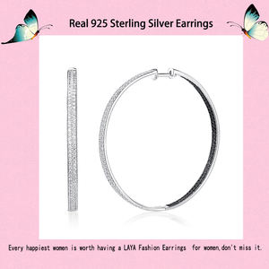 Boucles d'oreilles créoles créoles à charnière noir pavé bohème Glam tendance de la mode en argent Sterling 925 bijoux modernes originaux pour les femmes - Product Image 6