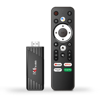 Clé TV Intelligente Android M96 2025 4K IPTV Fire Stick Double Wi-Fi 2 Go 16 Go Dongle TV USB 4K Avec Télécommande Vocale Bluetooth