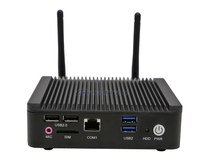 Mini PC embarqué, mini ordinateur de poche, alliage d'aluminium sans ventilateur, J1800/J1900 double LAN double COM