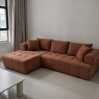 Canapé modulaire sectionnel personnalisé en tissu compressé et éponge pour salon, vente en gros sous vide
