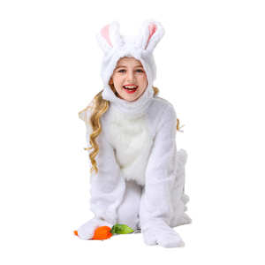 TONWHAR 4PCs Set Disfraces <span class=keywords><strong>de</strong></span> Halloween para niños <span class=keywords><strong>Blanco</strong></span> Gris Conejo Animal <span class=keywords><strong>Mono</strong></span> para fiestas Juego Disfraces para niños - Product Image 6