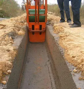 Máquina de revestimento de canal de concreto em formato de u, máquina de tranca de água