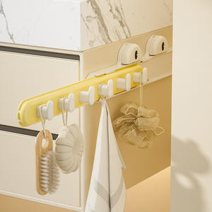 Crochet mural rectangulaire à ventouse Hy-0199, sans perçage, pour rangement de salle de bain et cuisine - Product Image 1