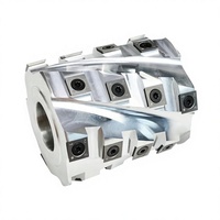 Kepala Pemotong Spiral Kayu YUFU TK601 D125xD40xH80xZ8, Bodi Aluminium, Alat Penggilingan Sisipan Tunggal, ODM/OEM untuk Kayu