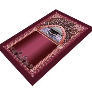 Factory Hot Sale 2021 New Style Luxury Sajadah Prayer Mat Eid Gifts Muslim Gifts Seccade Prayer Rug Carpet