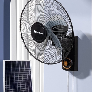 Ventilateur mural oscillant de 16 pouces à commande mécanique, alimenté par batterie/énergie solaire, avec 3 vitesses, en métal noir, pour extérieur, prêt pour la voiture, HVAC S - Product Image 5
