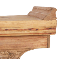 Rustique Vintage Chinois Antique Récupéré En Bois Massif Belle Sculpture Table De Console Courte Table D'autel