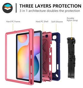 3 Trong 1 <span class=keywords><strong>Combo</strong></span> Màu Sắc Tương Phản Thả Bằng Chứng Bảo Vệ Tablet Bìa Trường Hợp Đối Với <span class=keywords><strong>Samsung</strong></span> <span class=keywords><strong>Galaxy</strong></span> Tab <span class=keywords><strong>S6</strong></span> Lite - Product Image 5