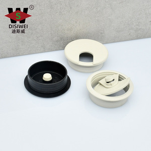 Boîte de gestion des câbles Disney, couvercle de jonction rond en plastique, couvercle d'étanchéité pour trou de câble de bureau, marron, blanc, gris, noir - Product Image 2